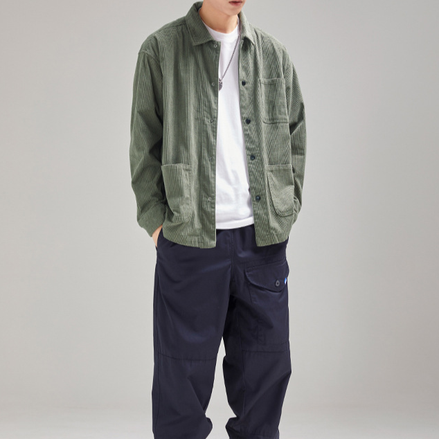 ルーズシルエット シャツジャケット