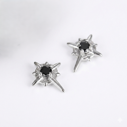 ブラックジルコニアピアス