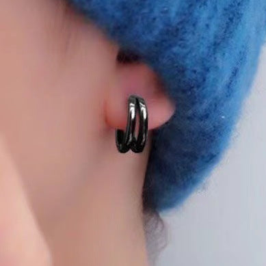 ダブルライン フープピアス